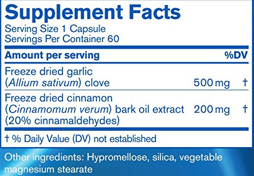 Herbal ingredients featuring garlic and cinnamon used in Alli-Cinn