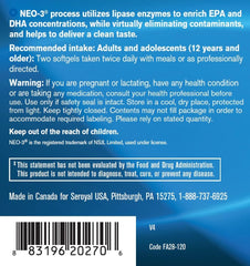 Pharmax Finest Pure Fish Oil Capsules bottle label close-up