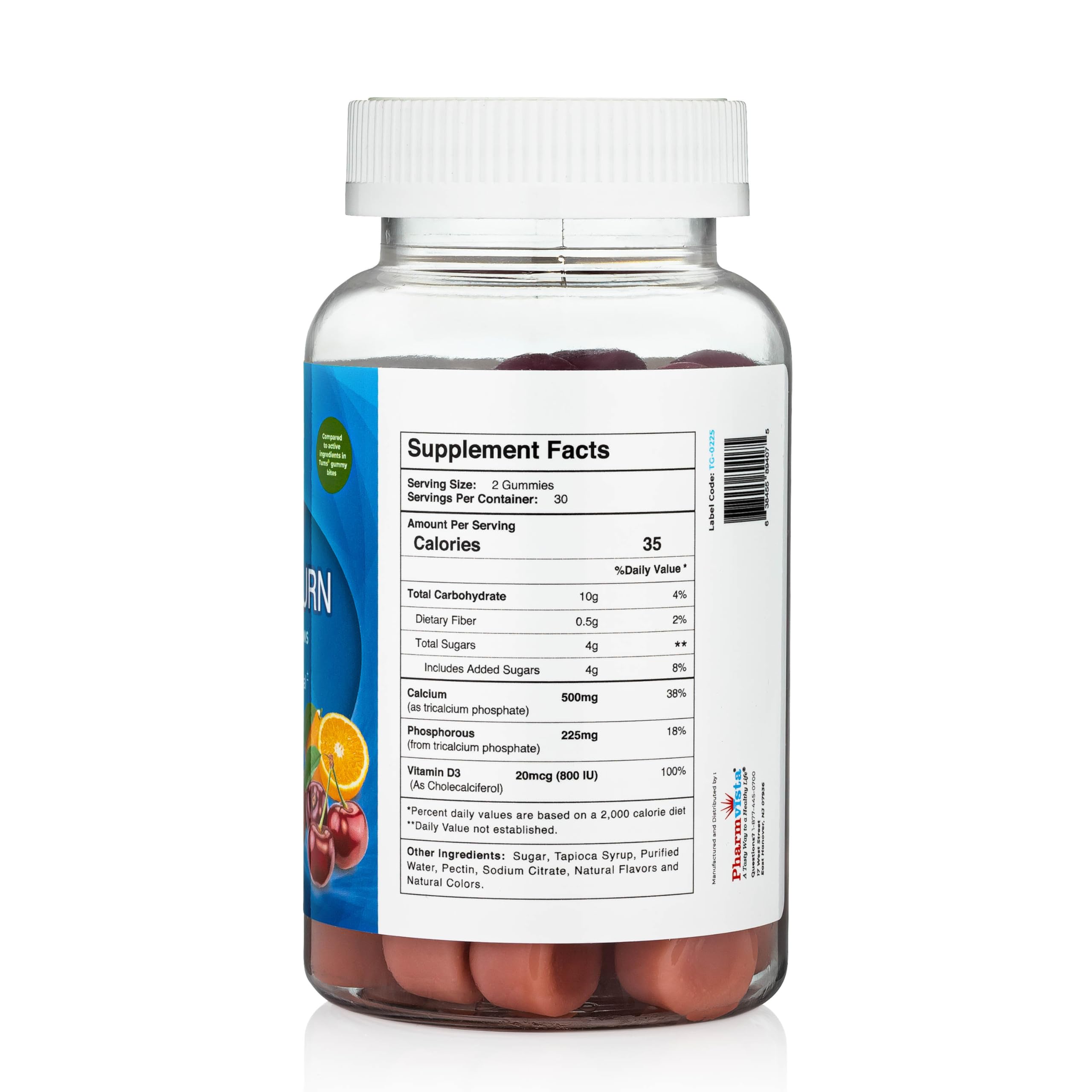 Pharmvista Heartburn Gummy Bites Strawberry flavor