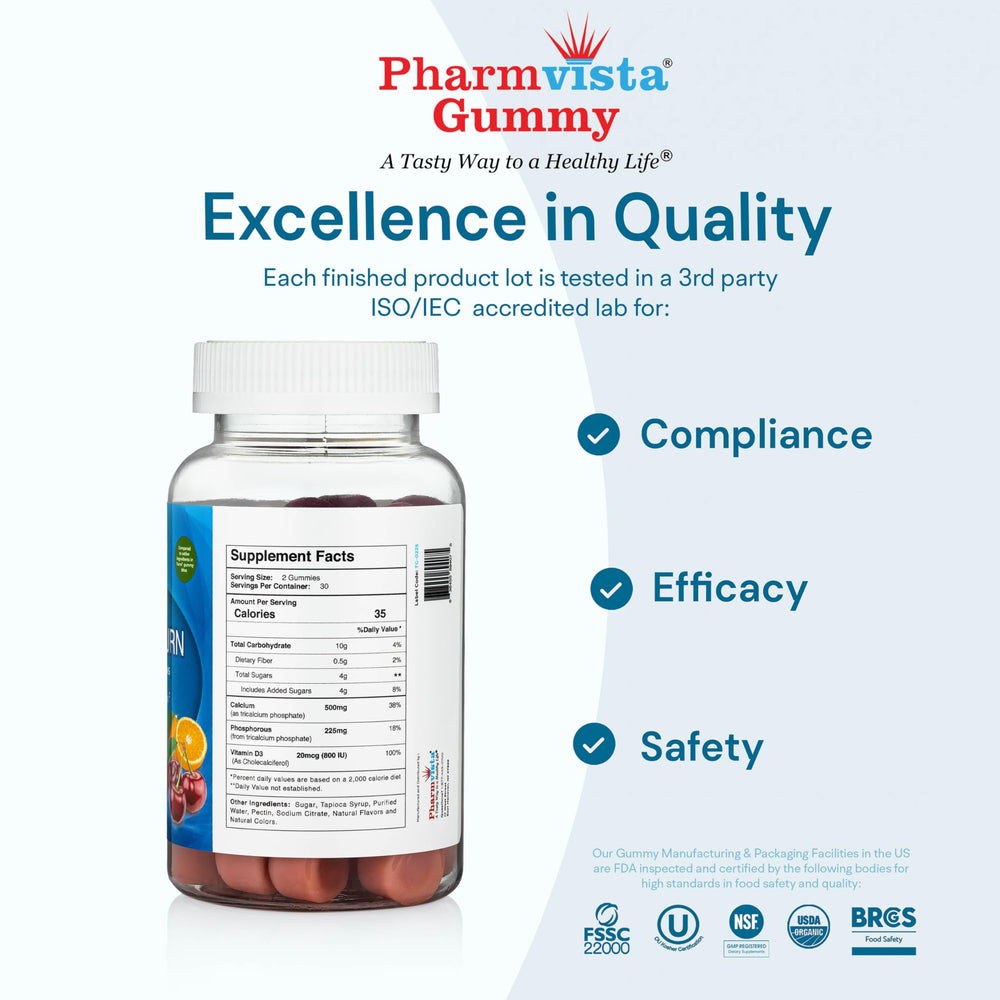 Made in USA in a cGMP facility with certifications