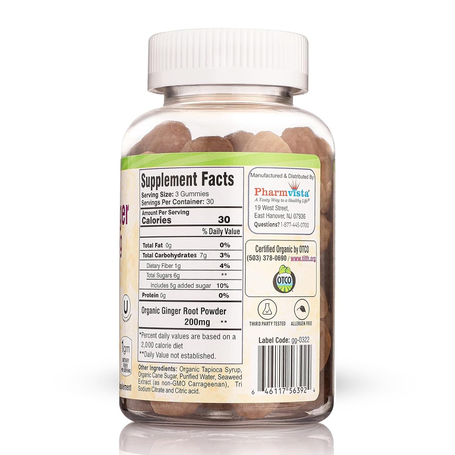 Ginger gummies close-up texture