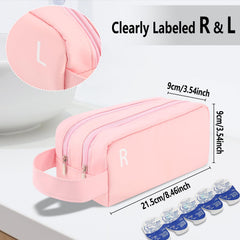 Two-zippered pockets design for organized storage