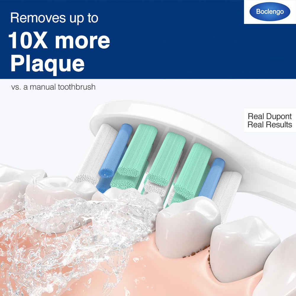 Dense bristles of Philips Sonicare replacement heads
