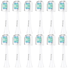 12-pack Philips Sonicare replacement heads compatible with C2, C1, and 4100