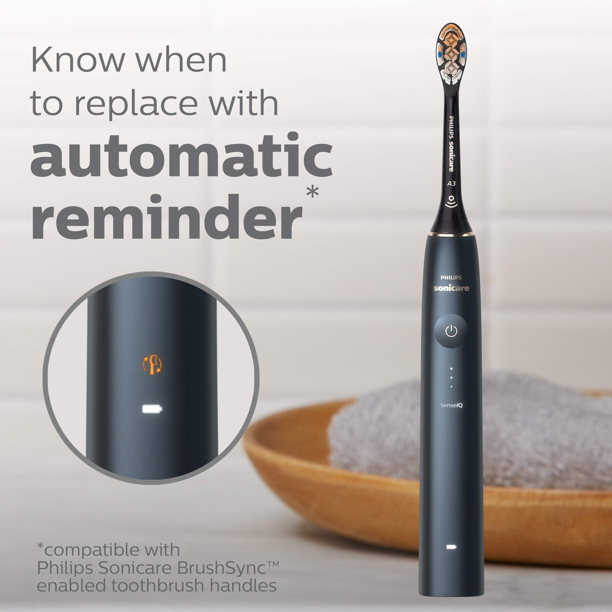 Sonicare technology with up to 62,000 bristle movements