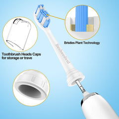 Jiuzhoudeal blue replacement brush heads compatible with Philips Sonicare click-on system