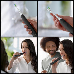 Angled view of Philips Sonicare DiamondClean 2-Pack Bundle in black