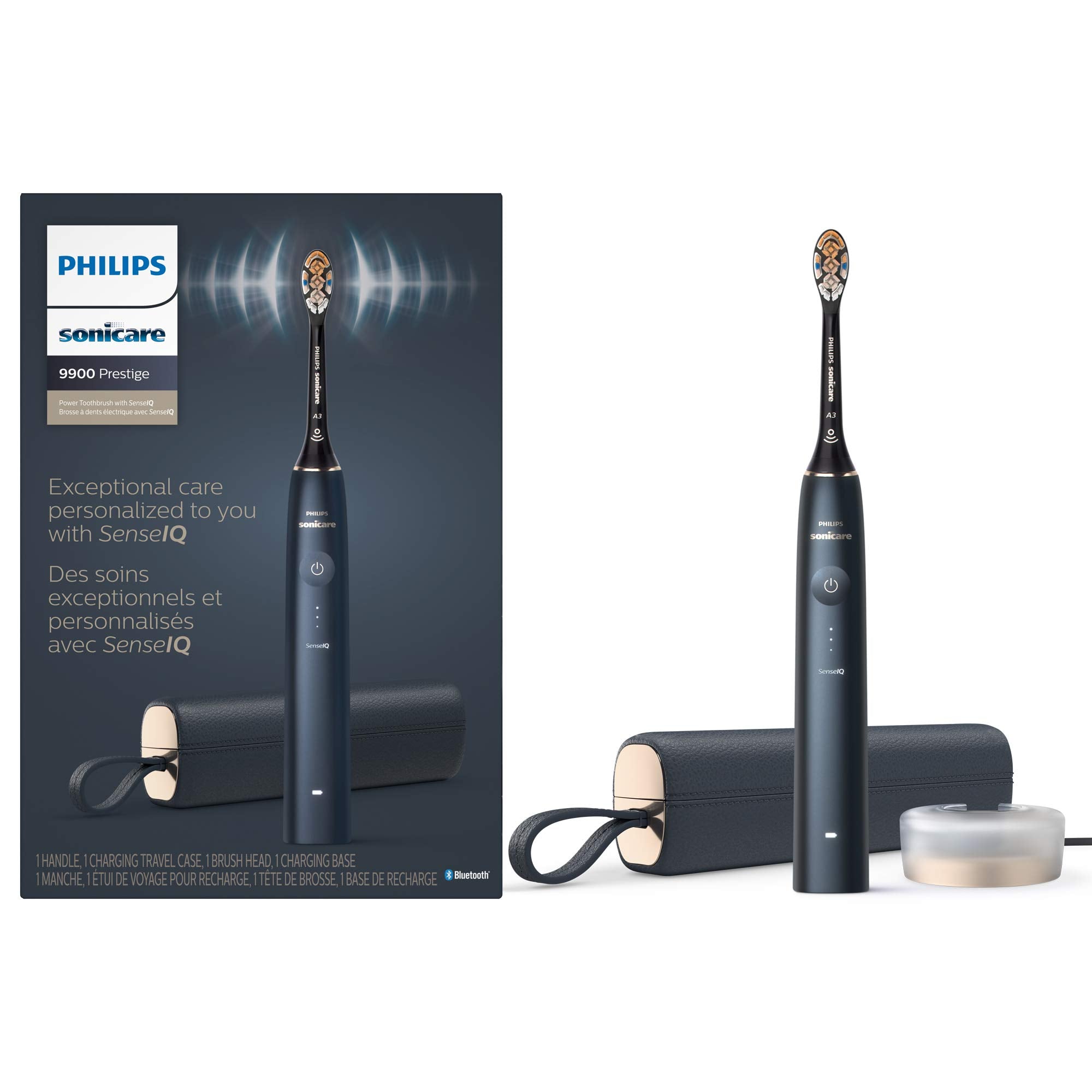 Philips Sonicare DiamondClean 9900 Prestige Midnight Blue front view