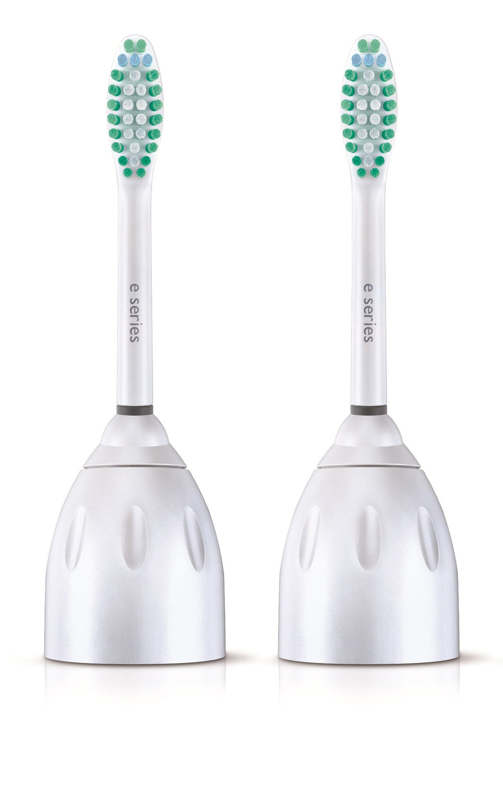 Philips Sonicare E-Series replacement heads white 2-pack front view HX7022/66