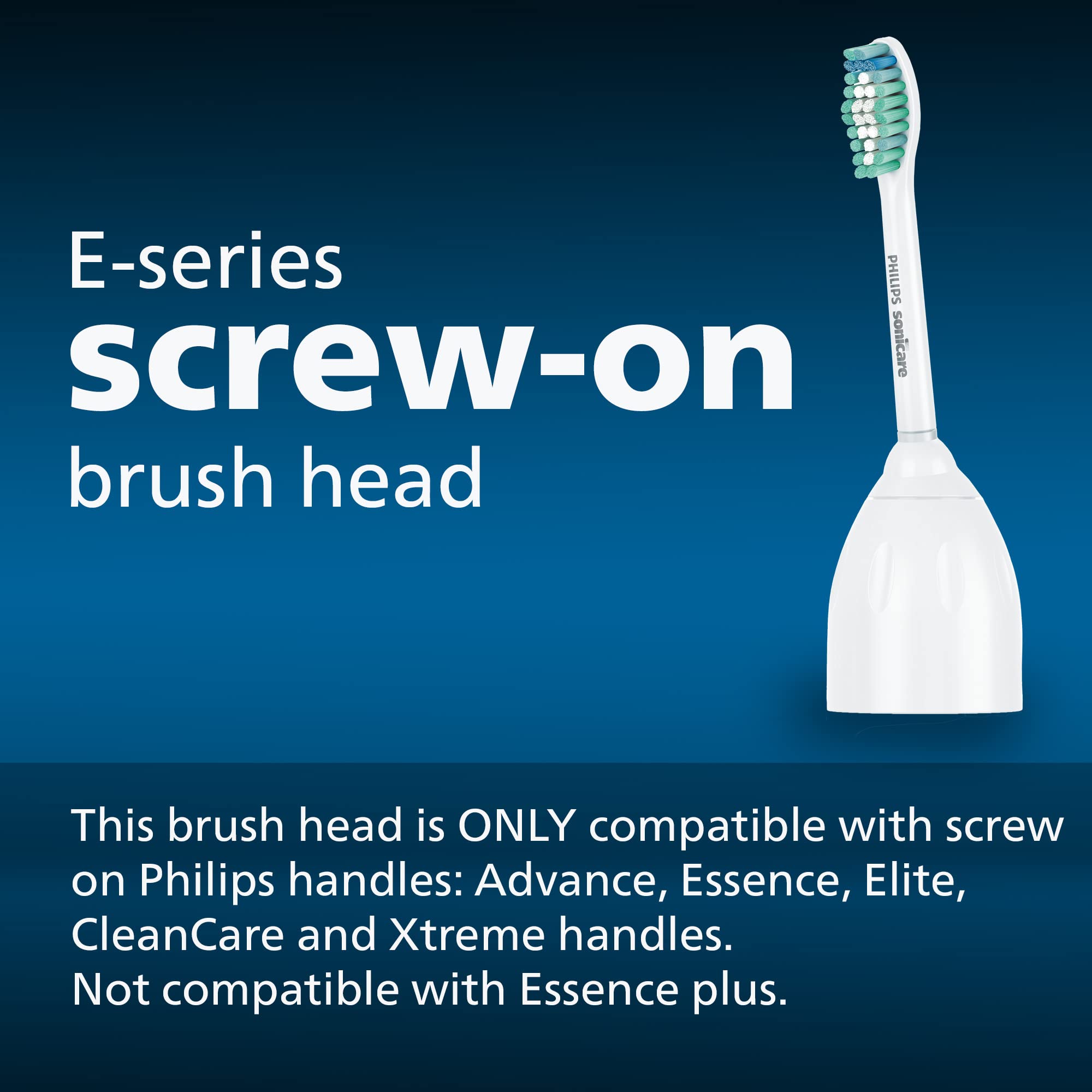 Angled neck design of Philips Sonicare E-Series heads