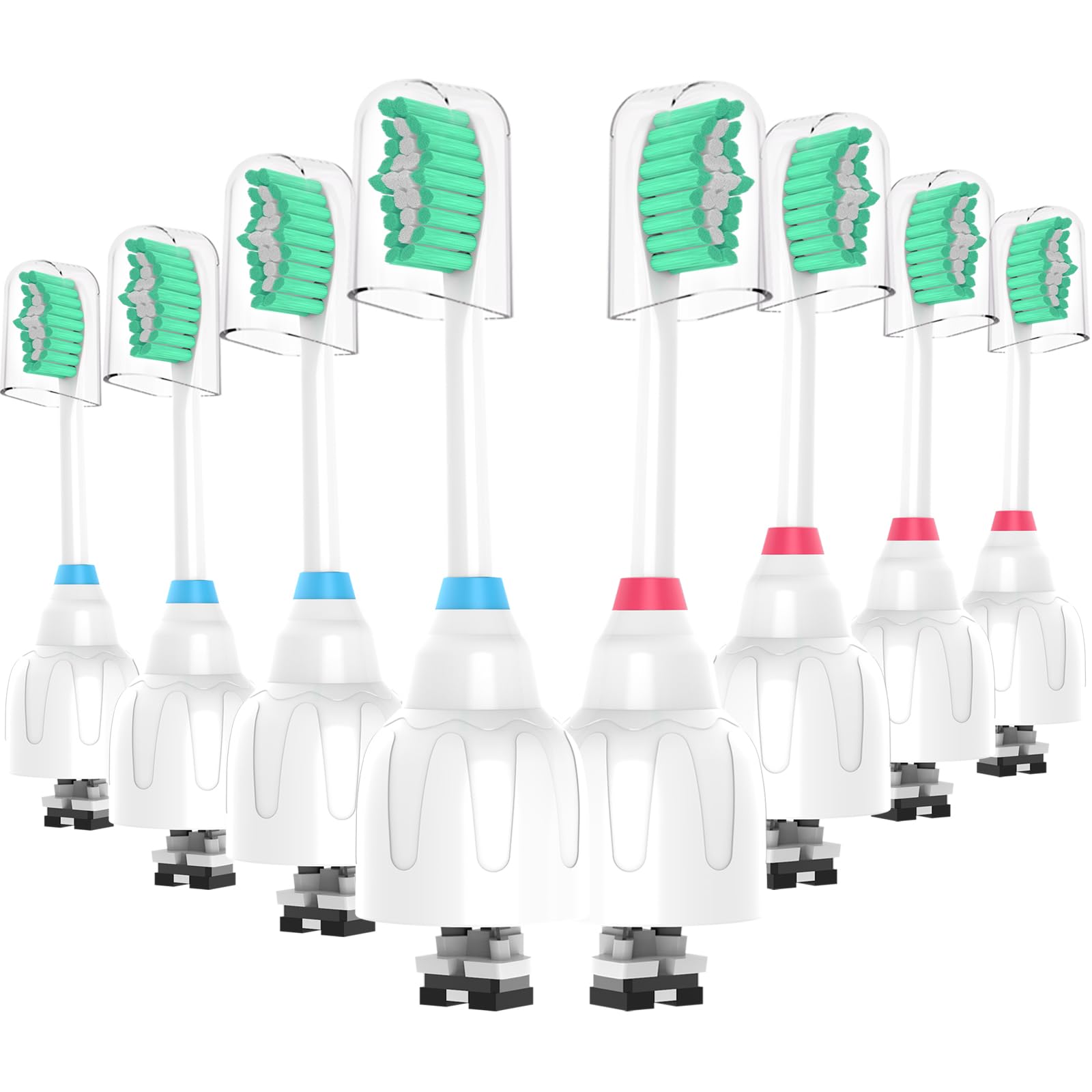 Eight-pack Philips Sonicare E Series replacement heads with caps