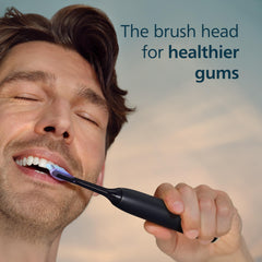 Angled view showing the Philips Sonicare G3 two-in-one 2-pack in black