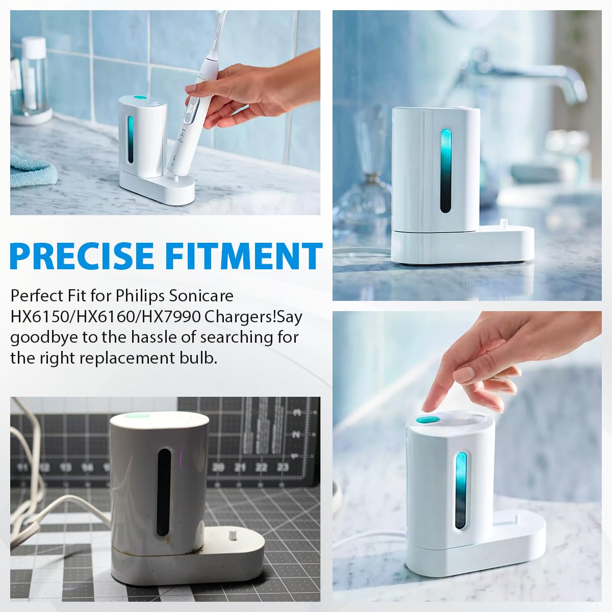 E17-base UV bulbs for Philips Sonicare charger compatibility