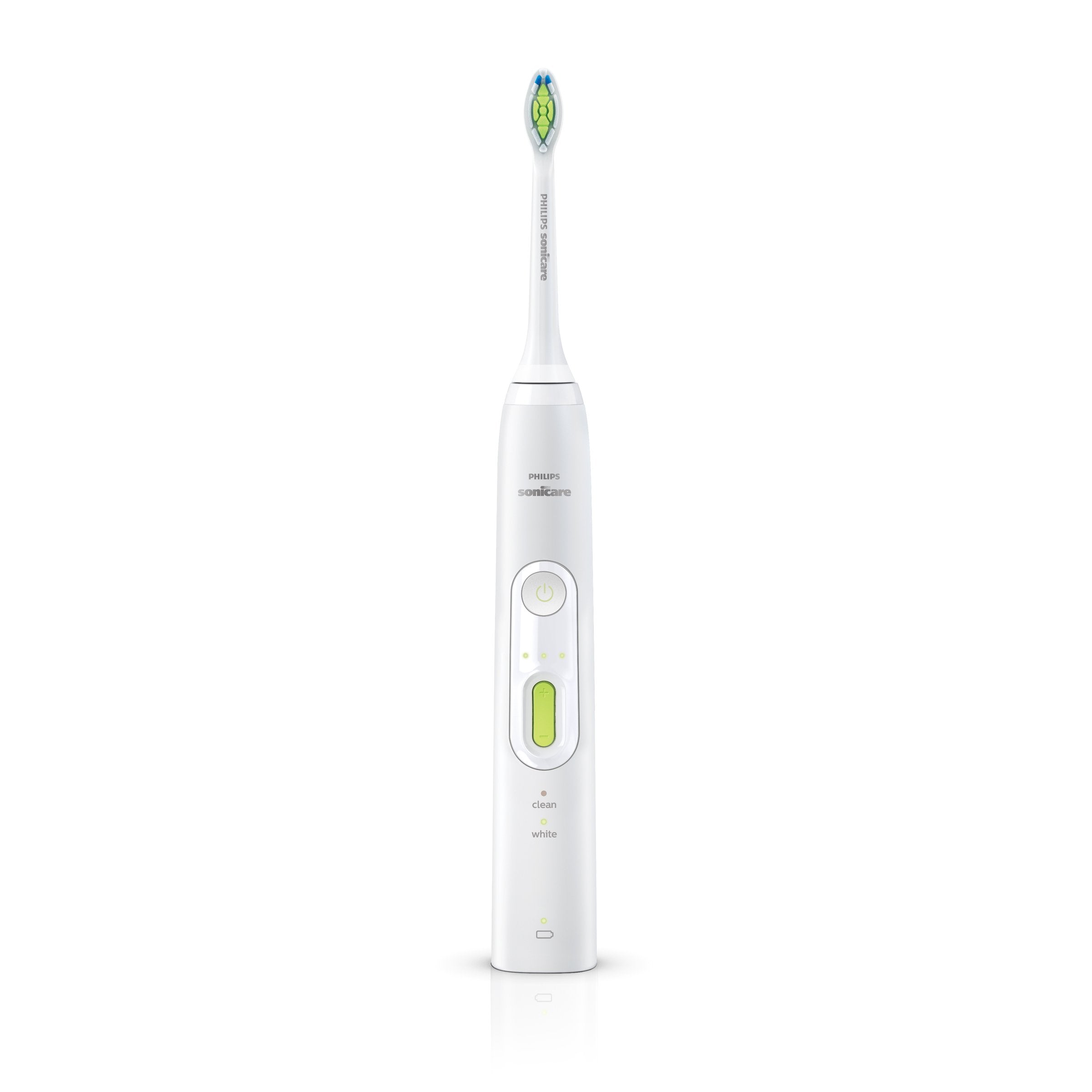 Toothbrush in use demonstrating whitening mode