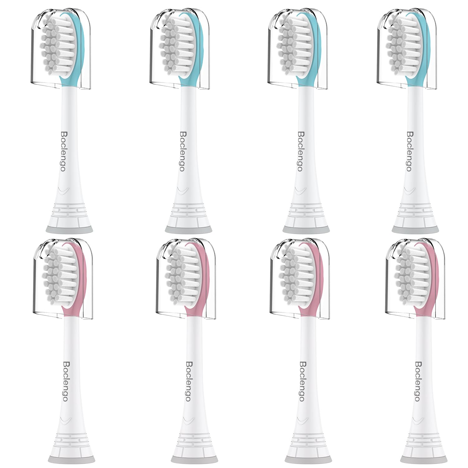 Hero image showing an 8-pack of Philips Sonicare kids replacement heads in blue and pink.