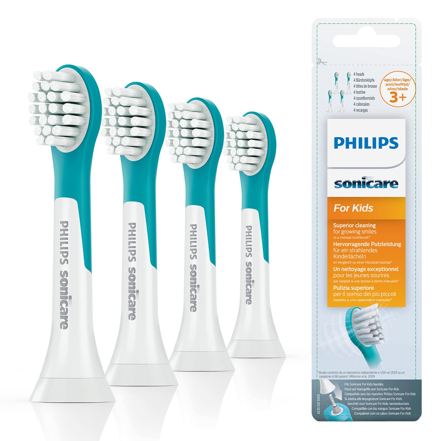 Philips Sonicare For Kids brush heads HX6034/33 turquoise - 4 pieces