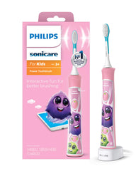 Front view of Philips Sonicare for Kids 3+ Pink HX6351/41 toothbrush