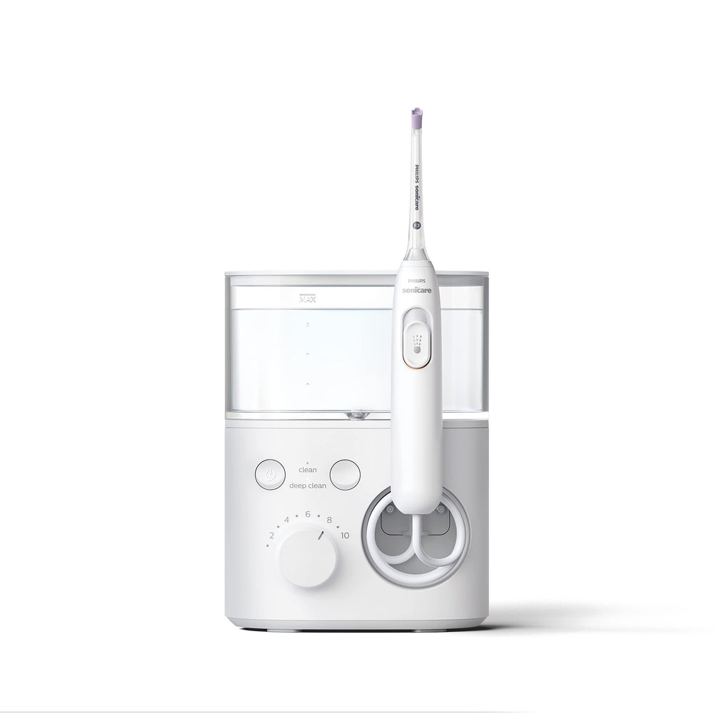 Front view of Philips Sonicare Power Flosser 3000 in white (HX3711/20)