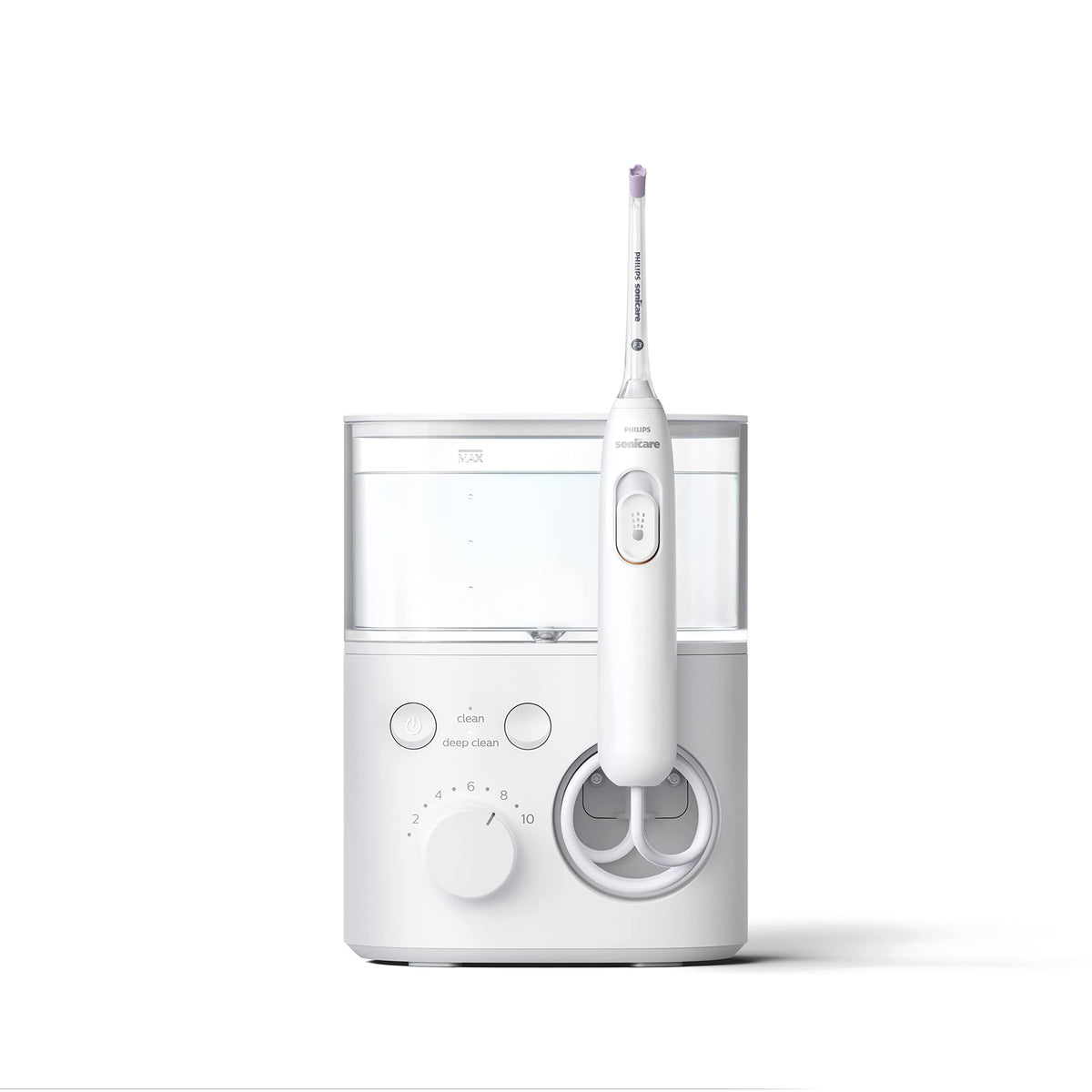 Front view of Philips Sonicare Power Flosser 3000 in white (HX3711/20)