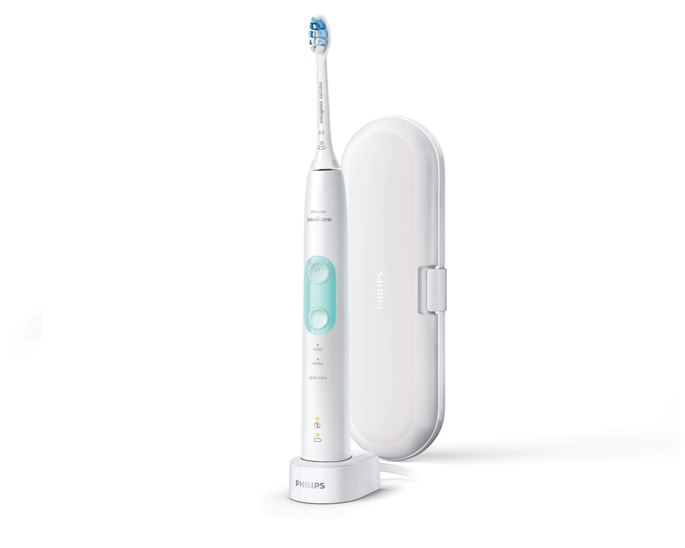 Philips Sonicare ProtectiveClean 5100 toothbrush in white with three brushing modes