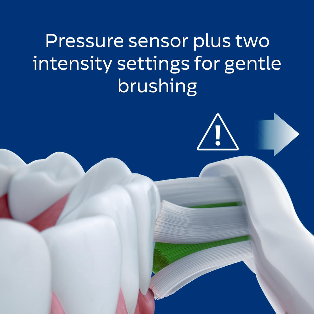User brushing teeth with Philips Sonicare ProtectiveClean 5100 in black