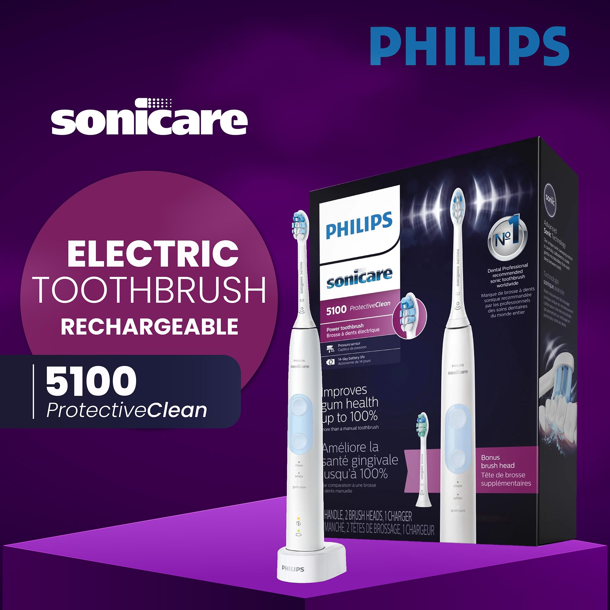 Side view of PHILIPS Sonicare ProtectiveClean 5100