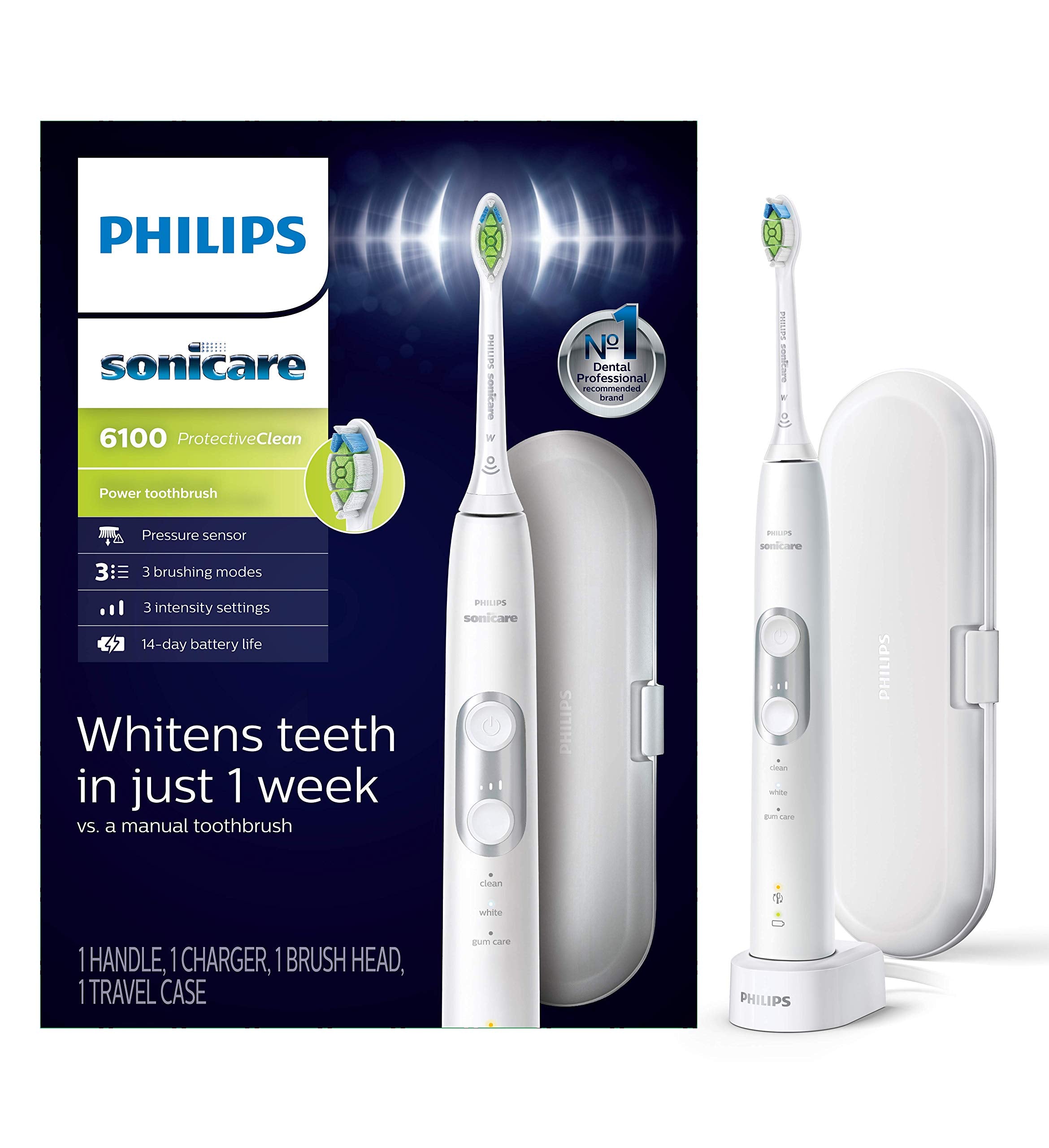 PHILIPS Sonicare ProtectiveClean 6100 toothbrush - front view
