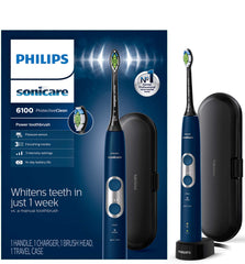 Philips Sonicare ProtectiveClean 6100 navy blue handle with pressure sensor
