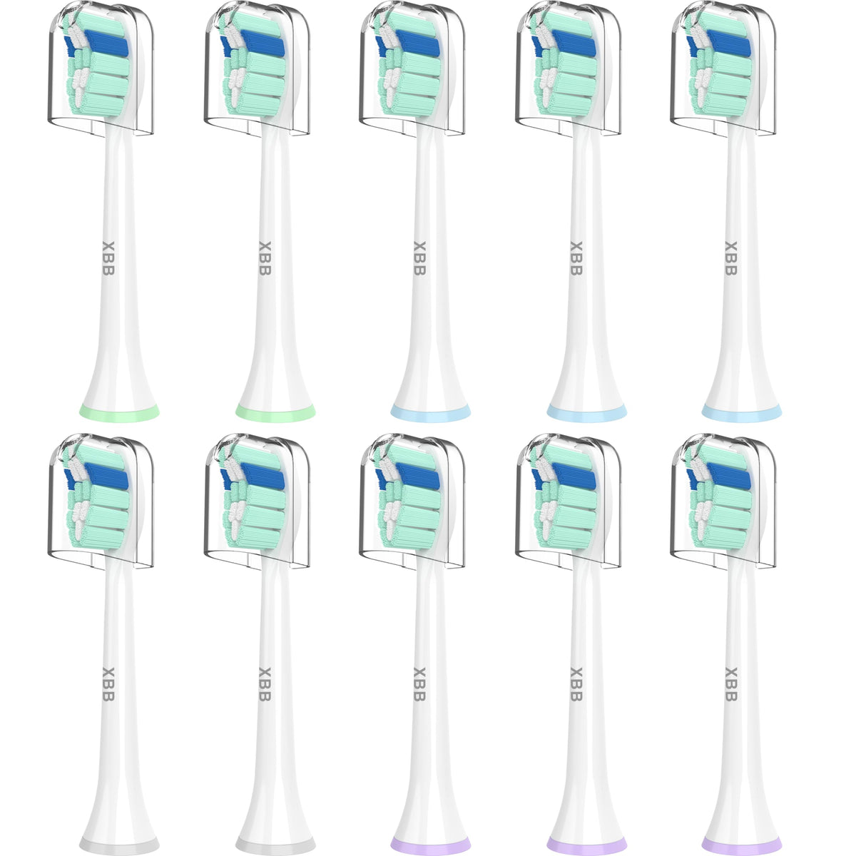 Philips Sonicare replacement heads set, 10 pieces, compatible with C2, C1 and 4100