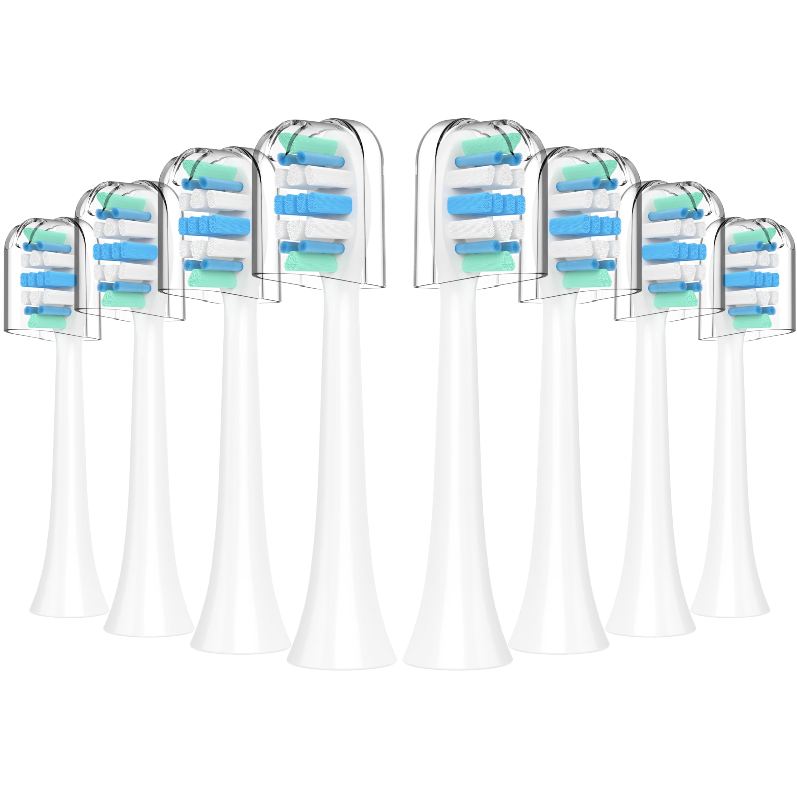 Eight-pack Philips Sonicare replacement heads compatible with C1 and C2