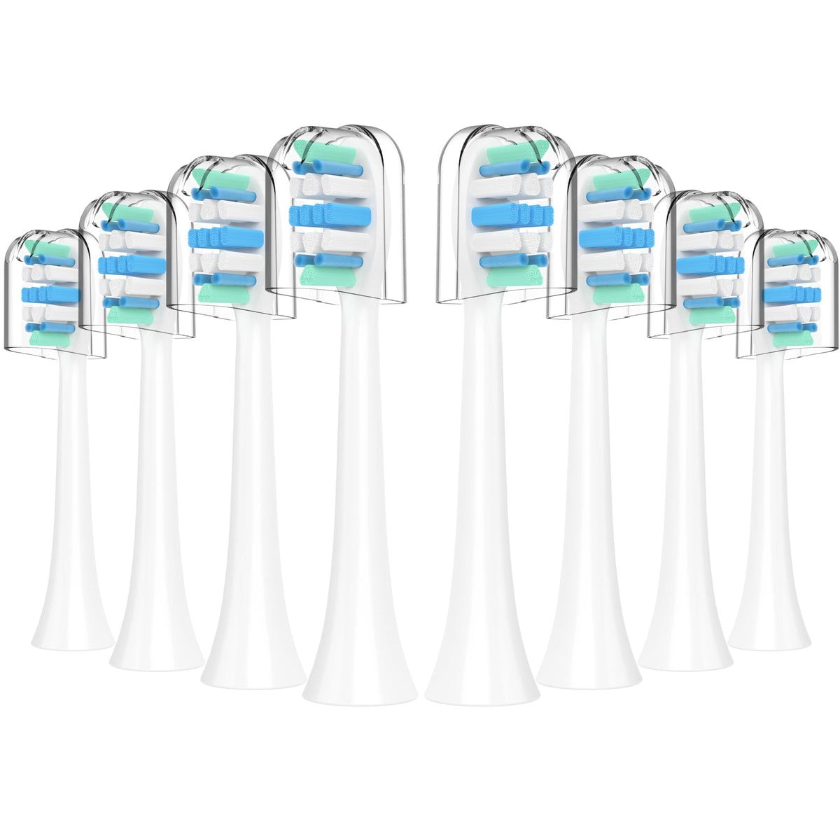 Eight-pack Philips Sonicare replacement heads compatible with C1 and C2