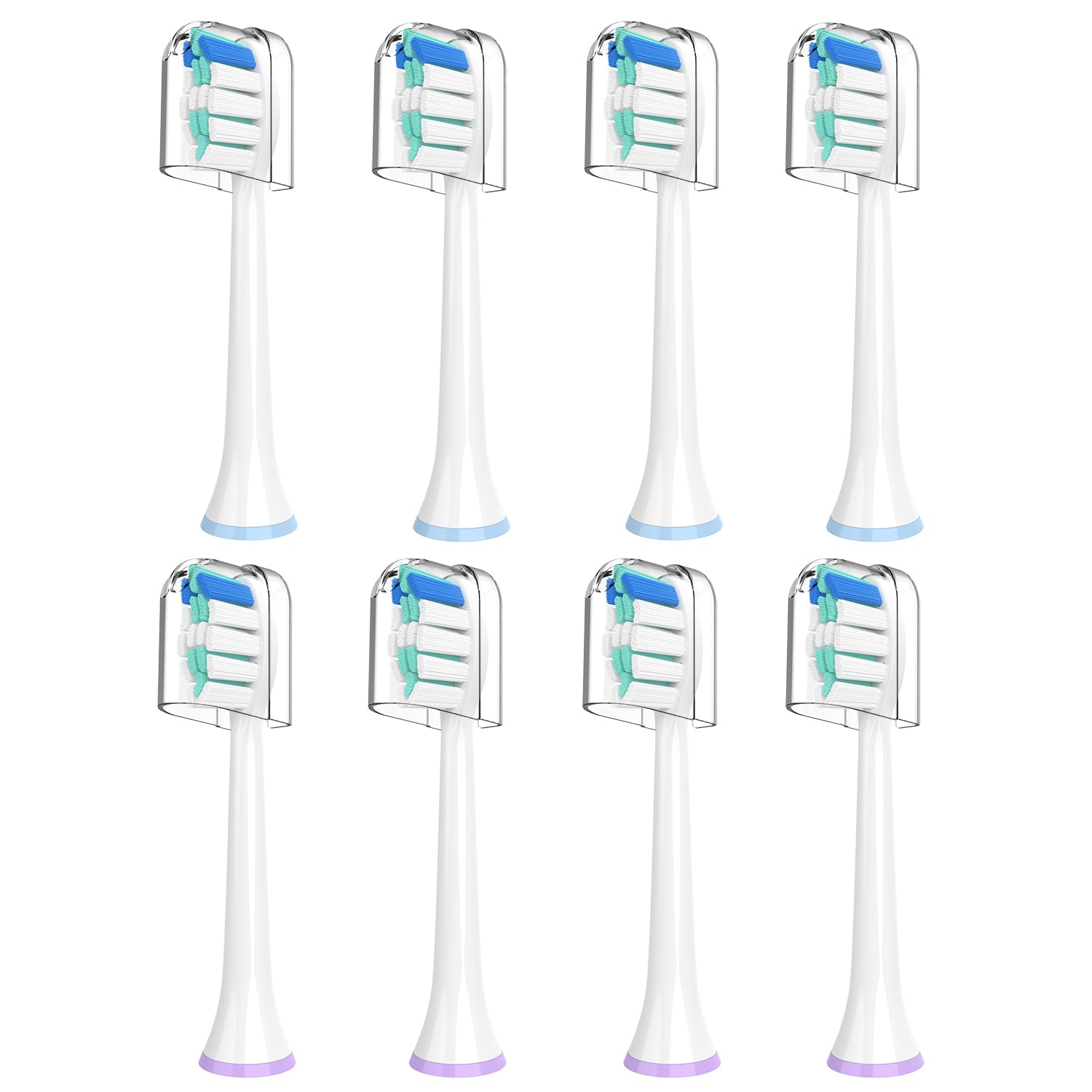 8-pack Replacement Toothbrush Heads for Philips Sonicare – Compatible with C1, C2, C3, 4100, G2 and other Sonicare handles