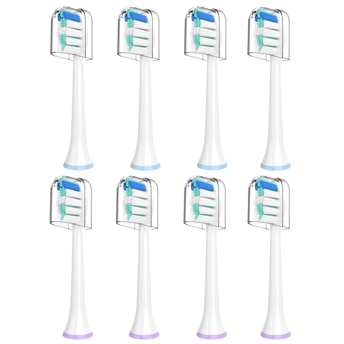 8-pack Replacement Toothbrush Heads for Philips Sonicare – Compatible with C1, C2, C3, 4100, G2 and other Sonicare handles