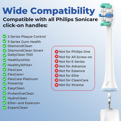 Close-up of W-shaped bristles on Philips Sonicare replacement head