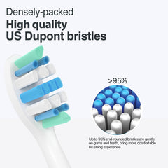 Deep cleaning bristles remove up to 10x more plaque
