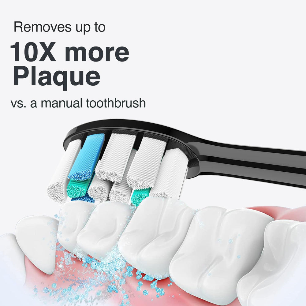 Deep cleaning bristles for plaque removal