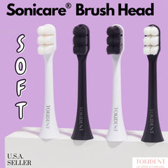 Close-up of 10,000 ultra-thin bristles (80 microns) on Philips Sonicare head – Charcoal Black
