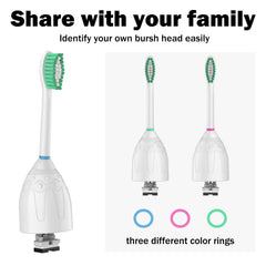 Close-up of Dupont bristles on medium-soft Philips Sonicare head