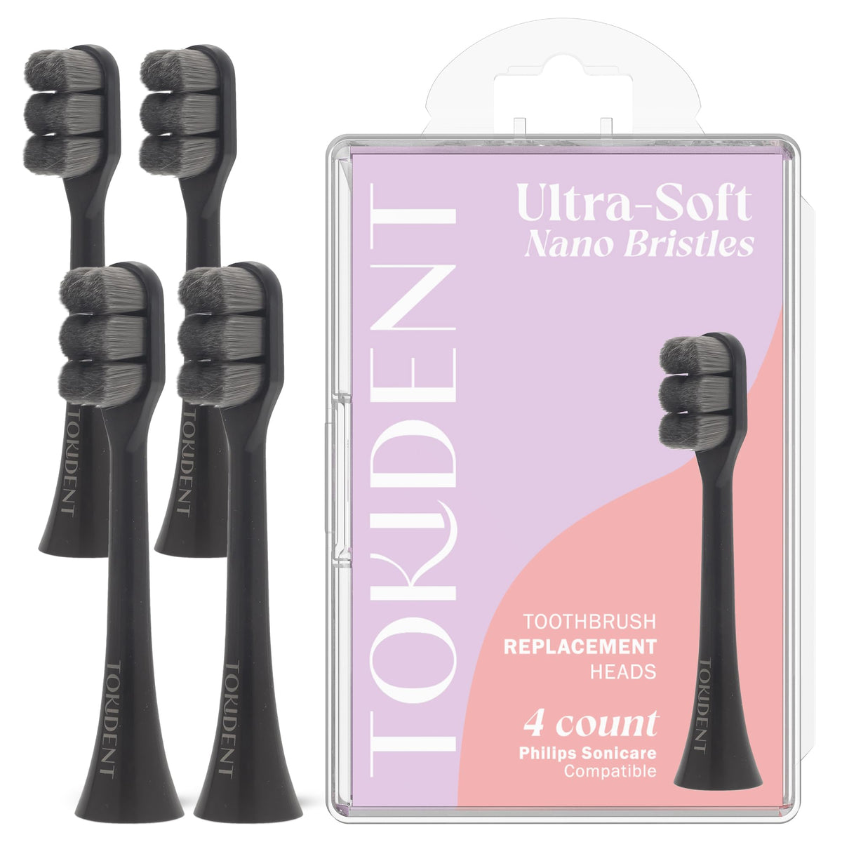 Tokident Ultra Soft Nano Bristle Replacement Head for Philips Sonicare – 10,000 Bristles