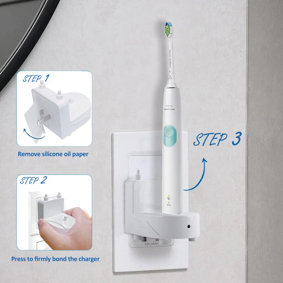 Philips Sonicare wall charger compatible with HX6100 HX9000