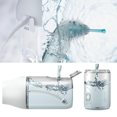 Close-up of 3 intensity settings and 360° rotating nozzle