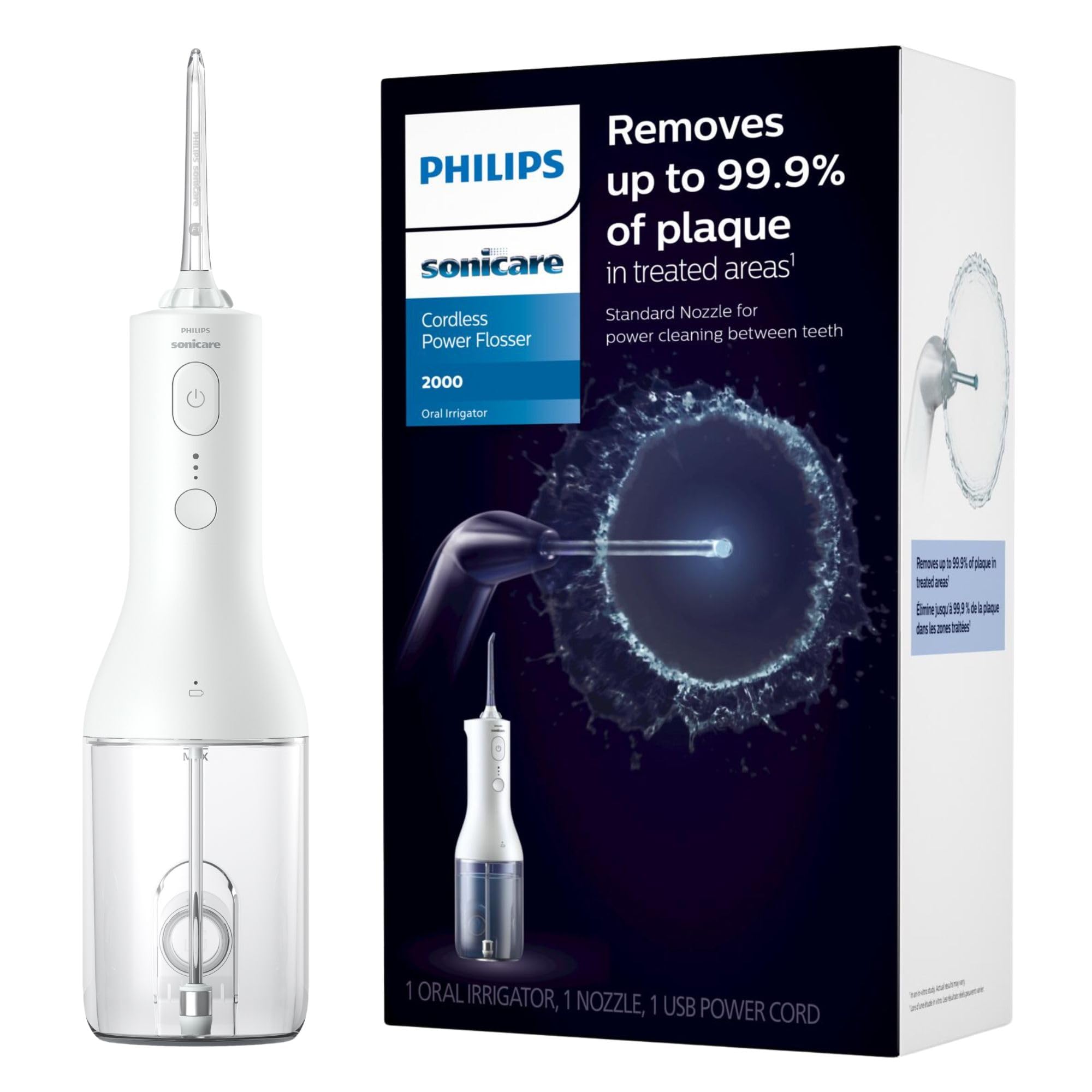 Philips Sonicare Cordless Water Flosser in white (hero image)