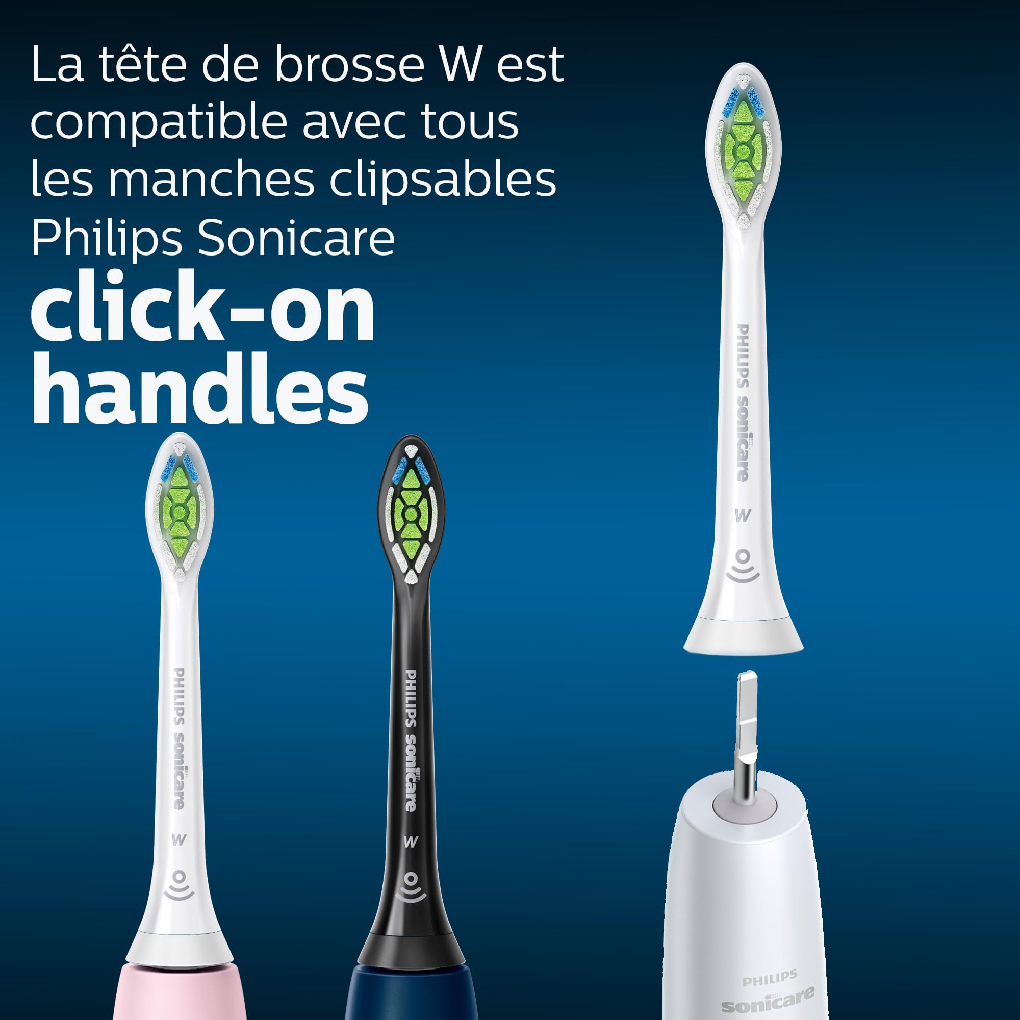 Compatible with all Philips Sonicare click-on handles