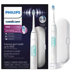 Front view of Philips Sonicare ProtectiveClean 5100 HX6857/11 in white