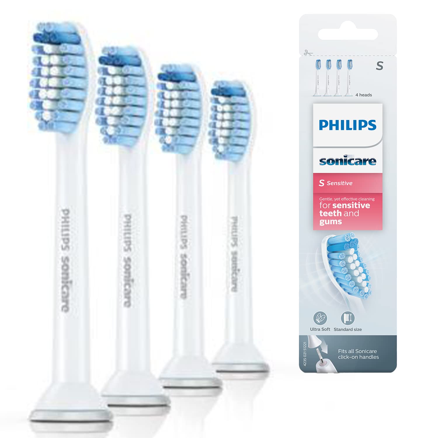 Philips Sonicare Sensitive brush heads HX6054/07 – White – 4-pack