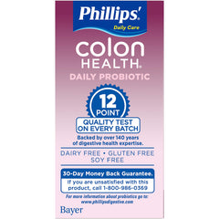 Phillips' Colon Health bottle with capsules close-up