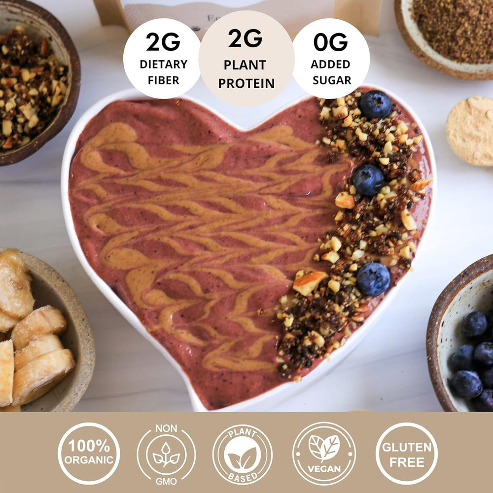 Nutritional information and clean ingredients on label