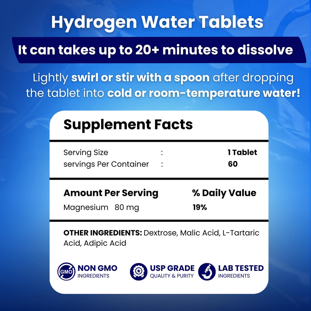 Tablet dissolving in a glass of water