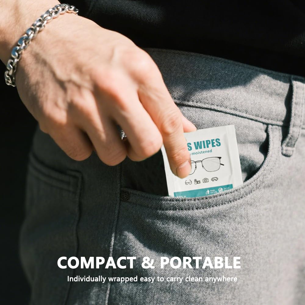 Phone and tablet screen being cleaned with lens wipes