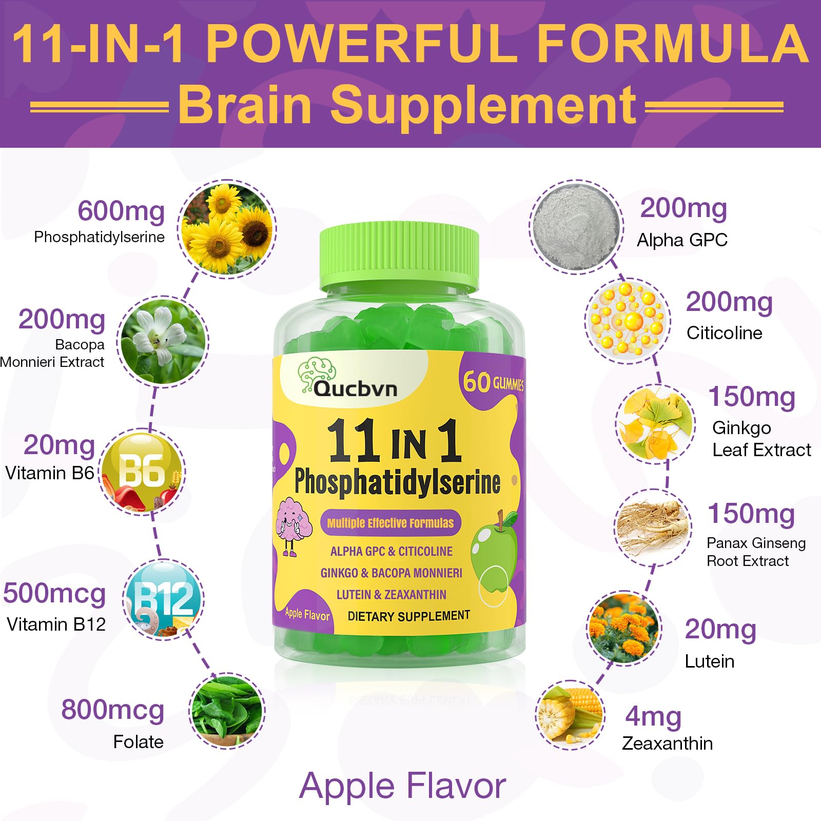 Back label showing supplement facts and ingredients